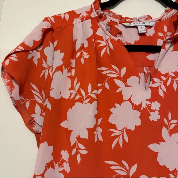 41 Hawthorn Tiffiny Tulip Sleeve Blouse red size S - Picture 2 of 6